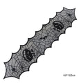 Black Lace Spiderweb Halloween Tablecloth