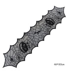 Black Lace Spiderweb Halloween Tablecloth