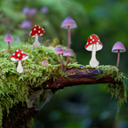 Stained Glass Red Mushroom Suncatchers