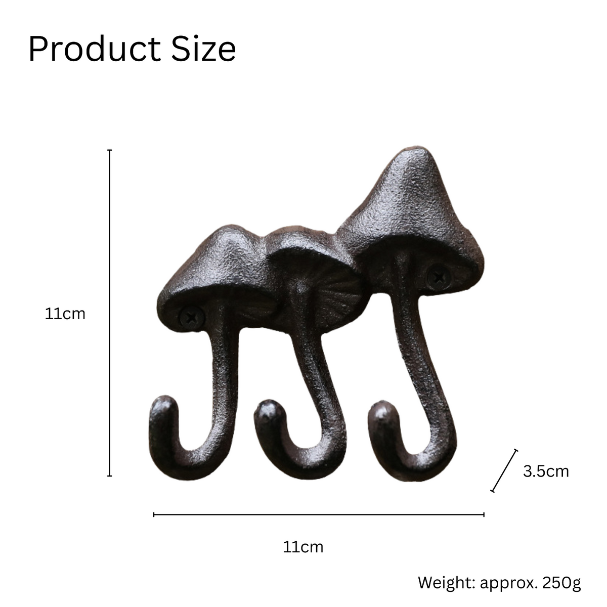 Cast Iron Mushroom Wall Hook