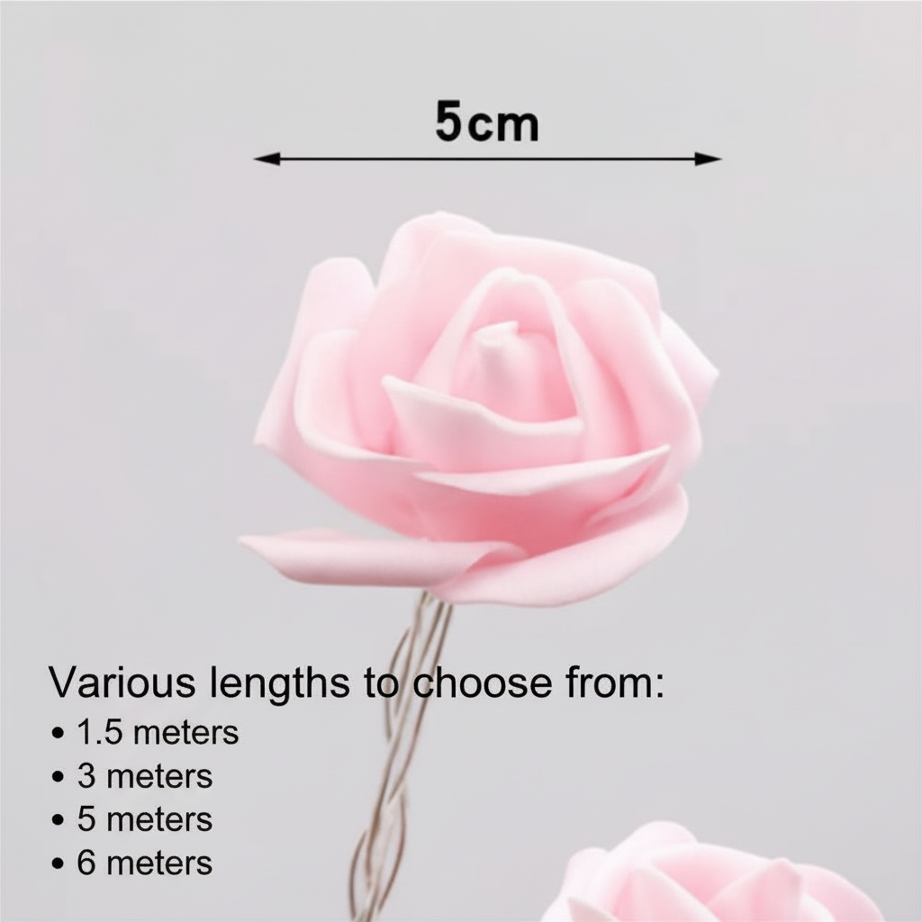 Rose LED String Lights