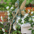 Bronze-Effect Sitting Fairy Statue