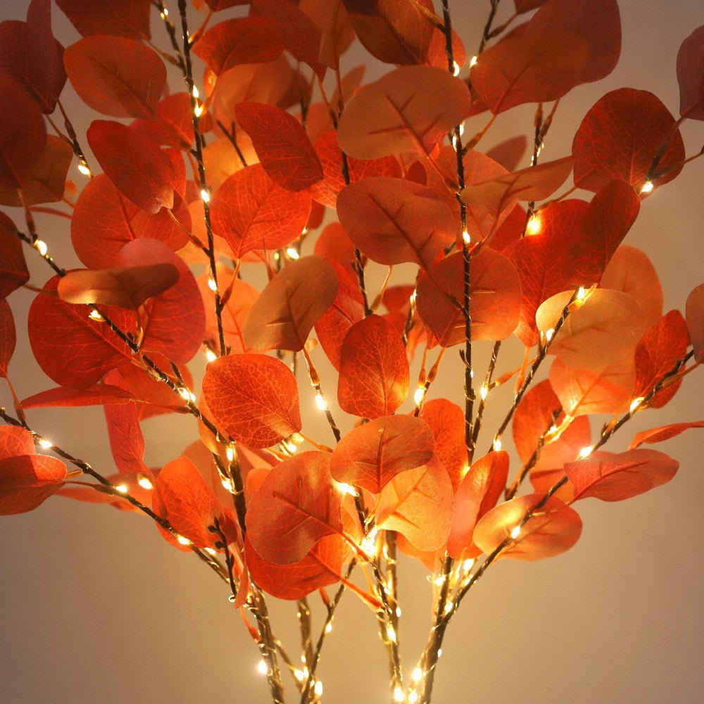 LED Faux Eucalyptus Branch Lights