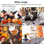 Black Lace Spiderweb Halloween Tablecloth