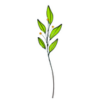 Stained Glass Green Leaf Branch Suncatcher