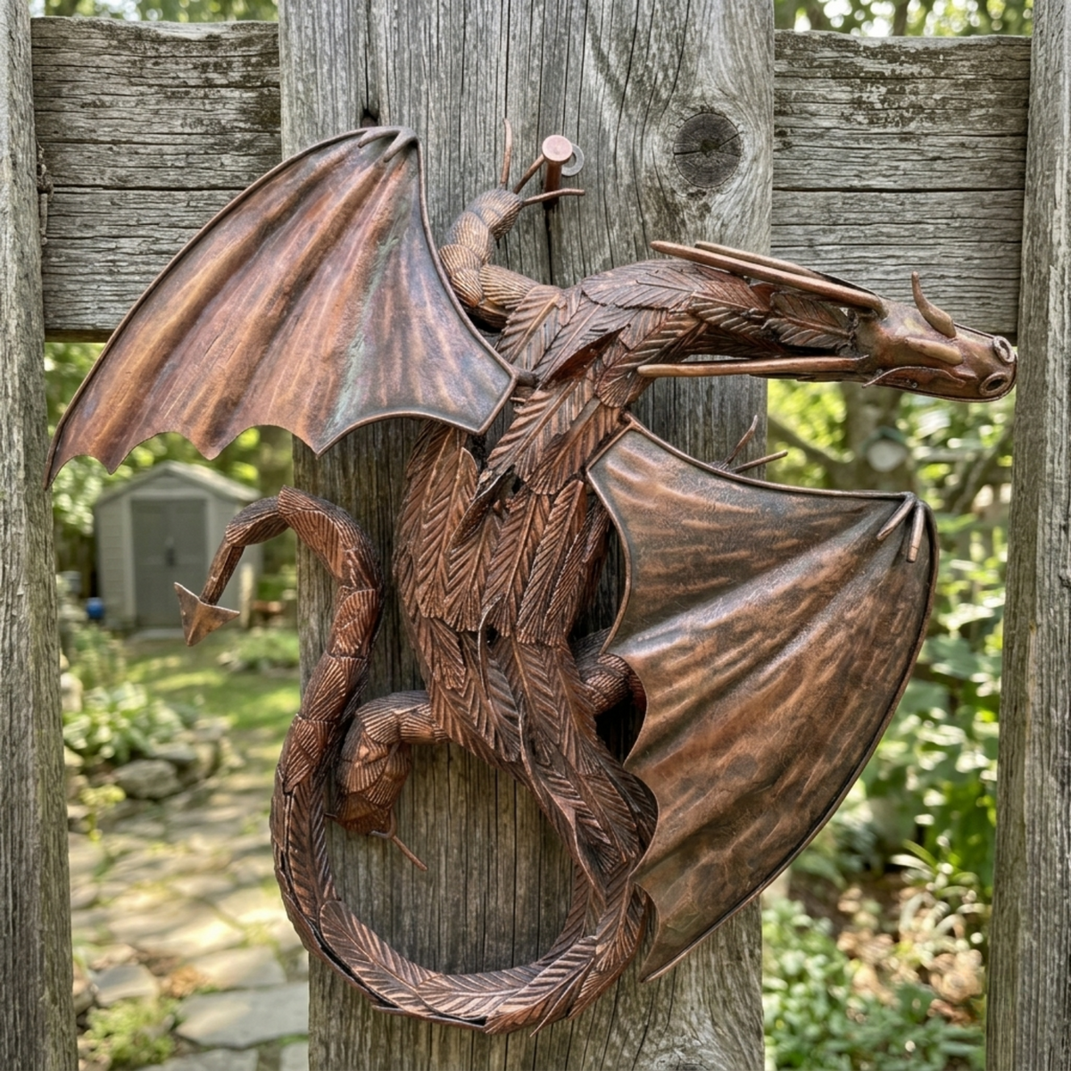 Metal Dragon Wall Sculpture