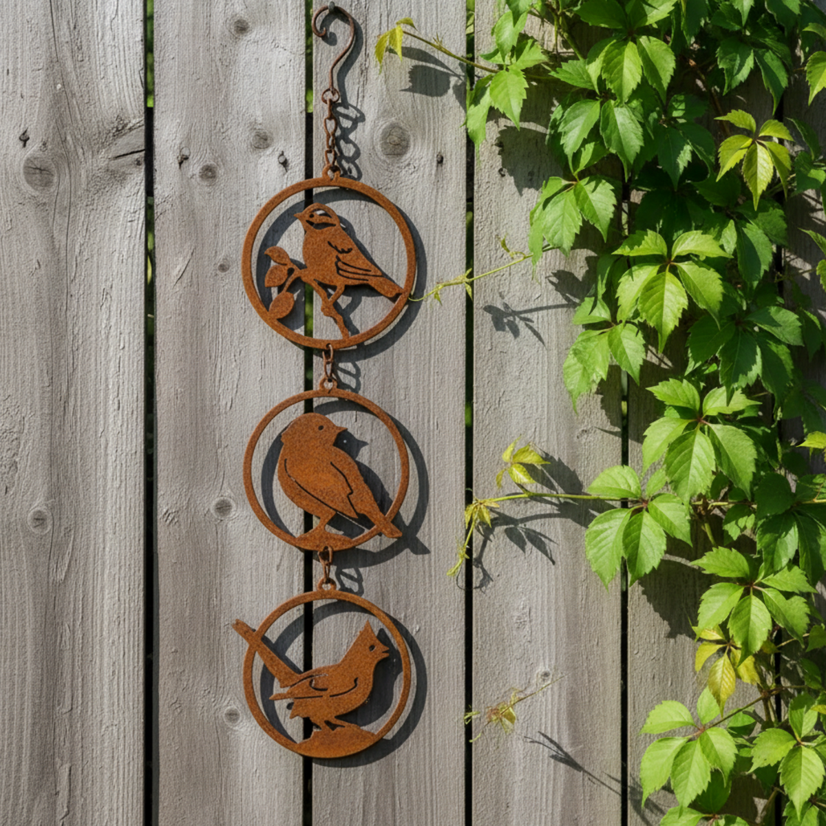 Three Bird Silhouette Hanging Ornament