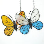 Stained Glass Yellow Butterfly Suncatcher