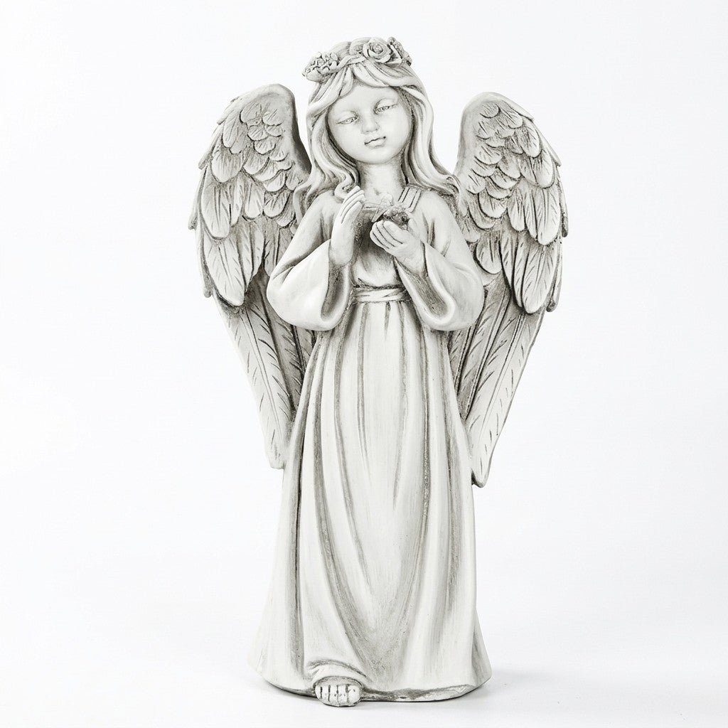 LED Guardian Angel Memorial Statue