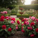 Rustic Tiered Rain Collector Garden Stake