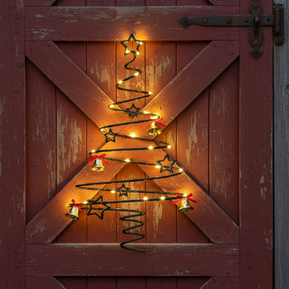 Minimalist Metal Christmas Tree Wall Art