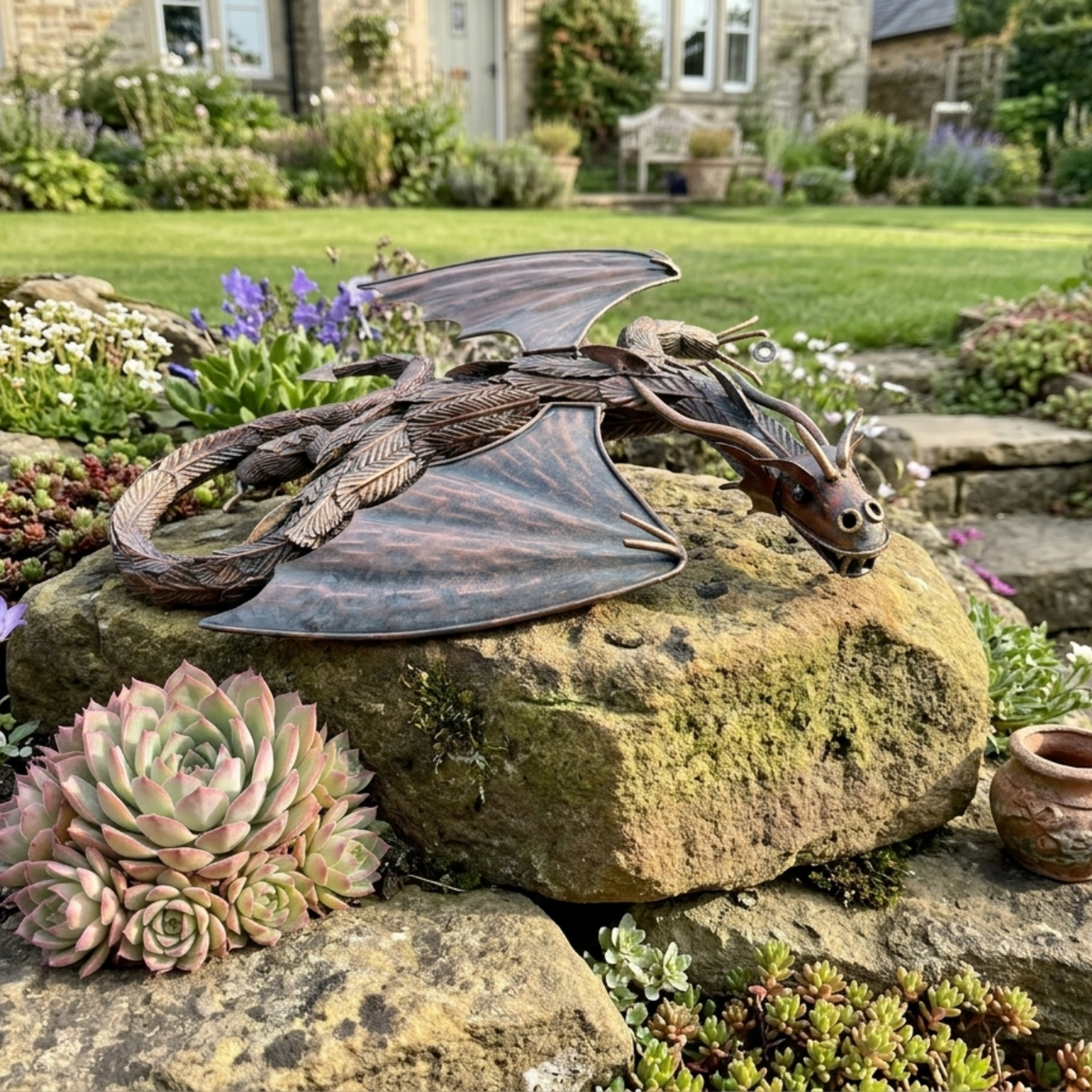 Metal Dragon Wall Sculpture