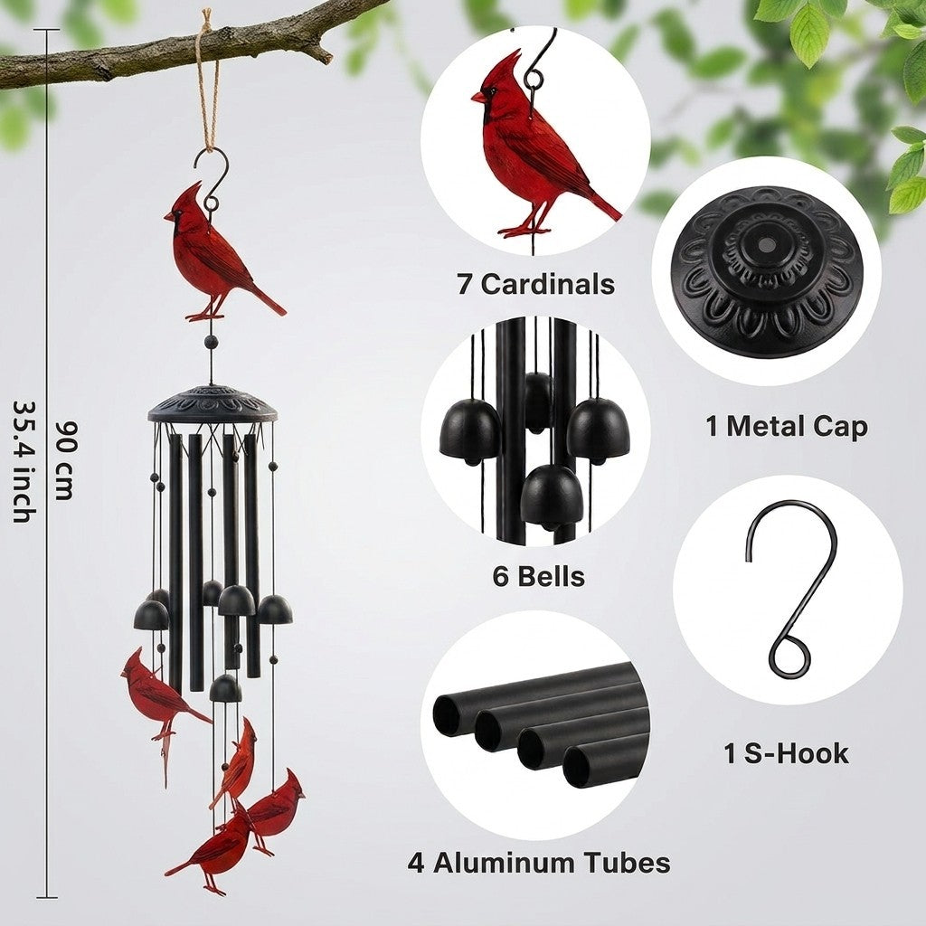 Colourful Bird Garden Wind Chime