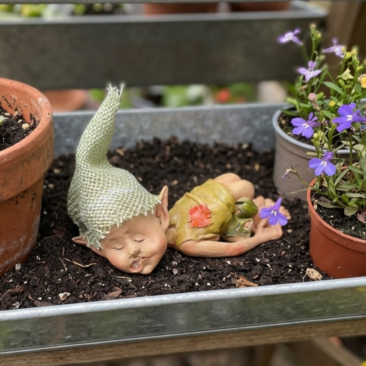 Resin Goblin Fairy Garden Ornament