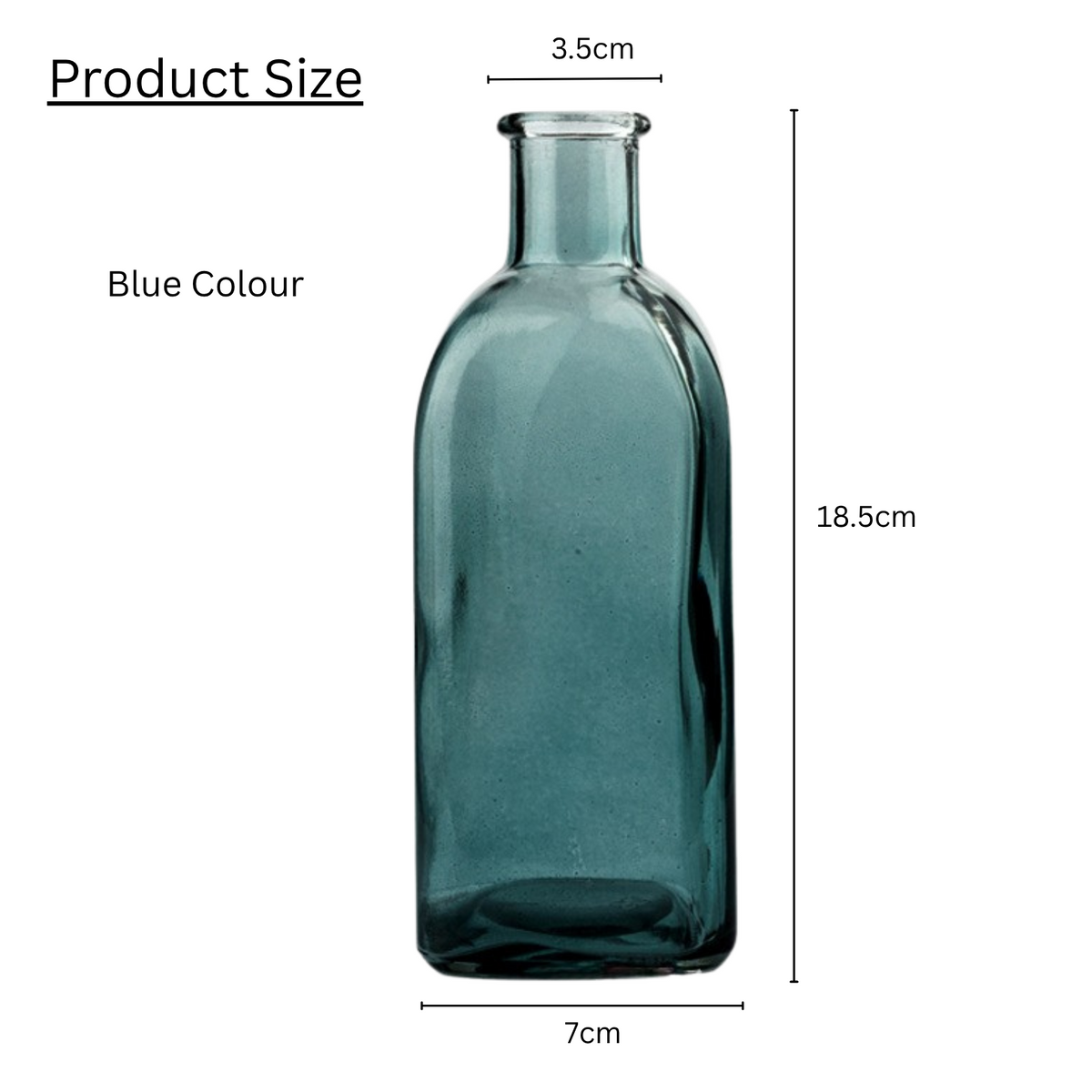 Coloured Glass Bottle Vase