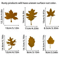 Rusty Metal Autumn Leaf Decorations
