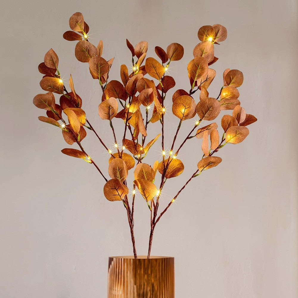 LED Faux Eucalyptus Branch Lights