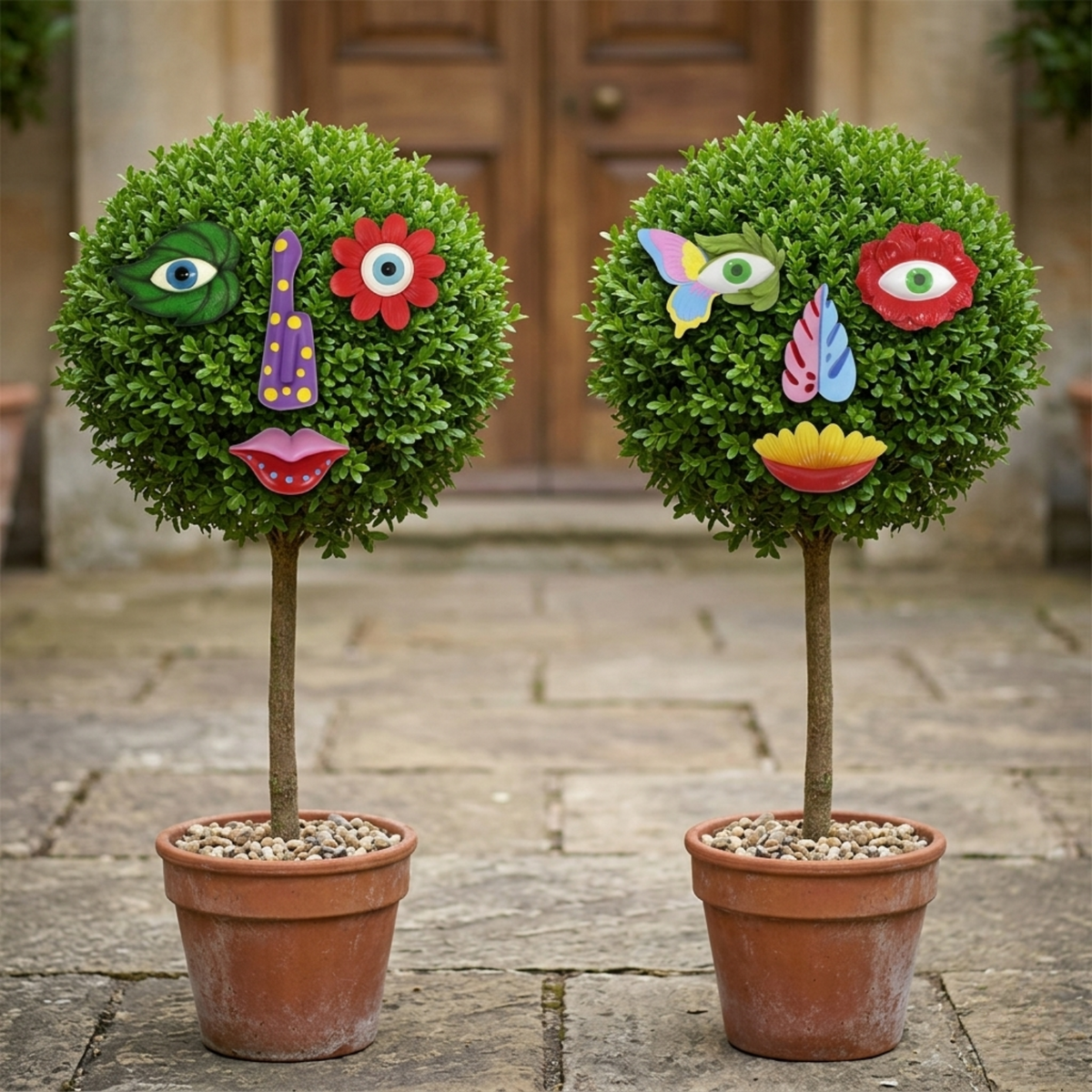 Colourful Abstract Tree Face Set