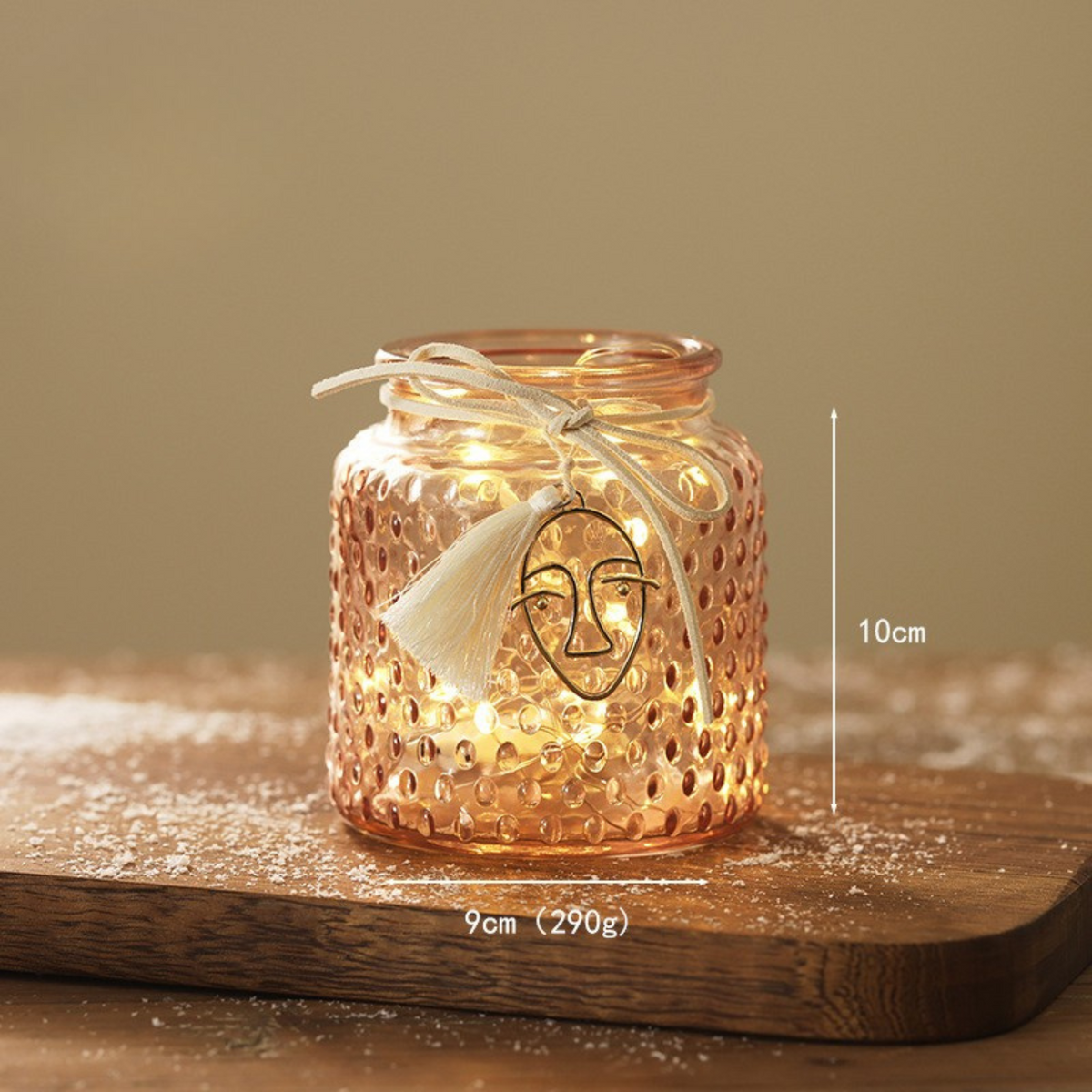 Textured Glass Votive Tealight Holder