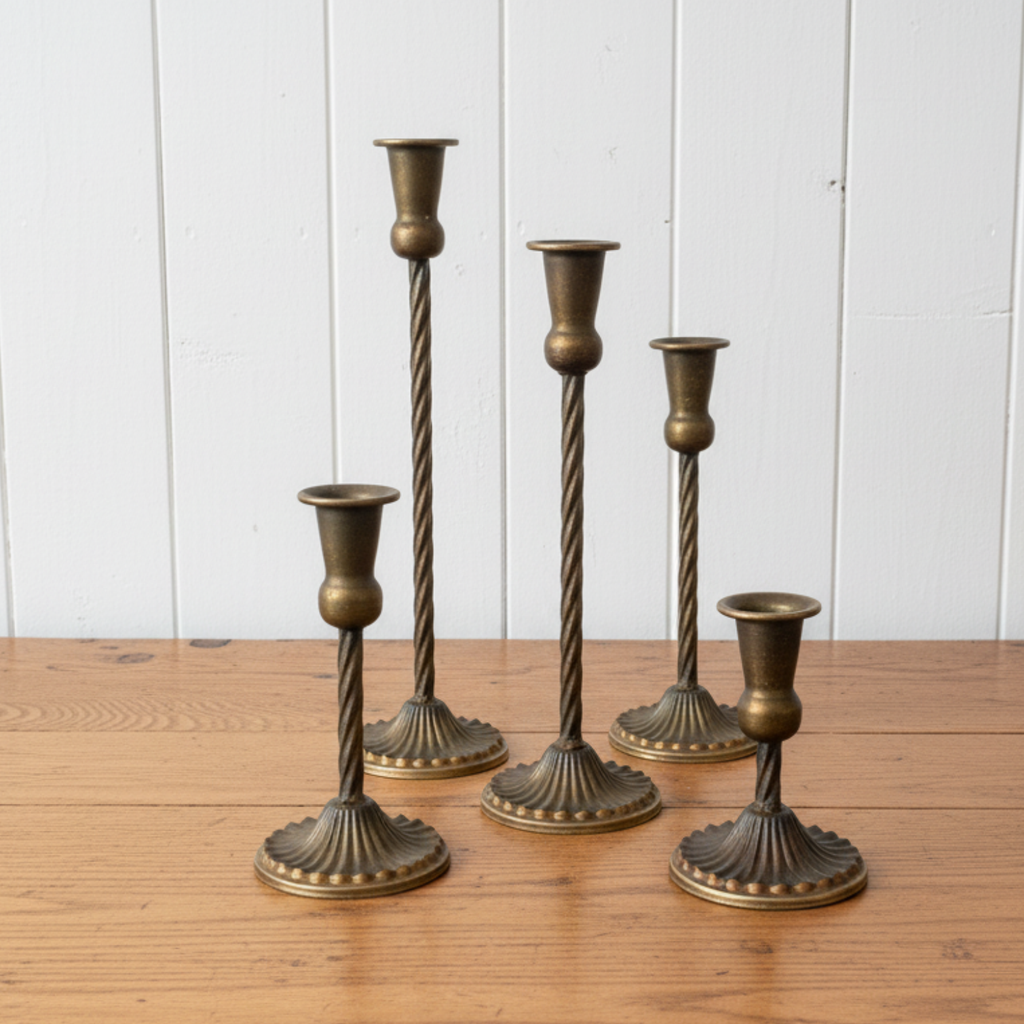 Vintage Effect Candlestick Holder