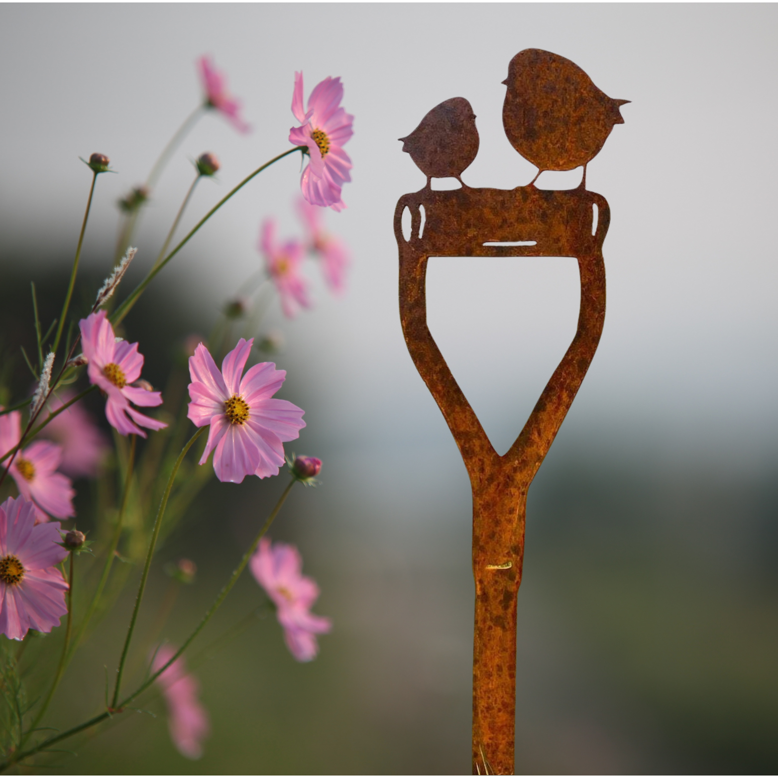 Rustic Metal Bird Garden Stake Ornament