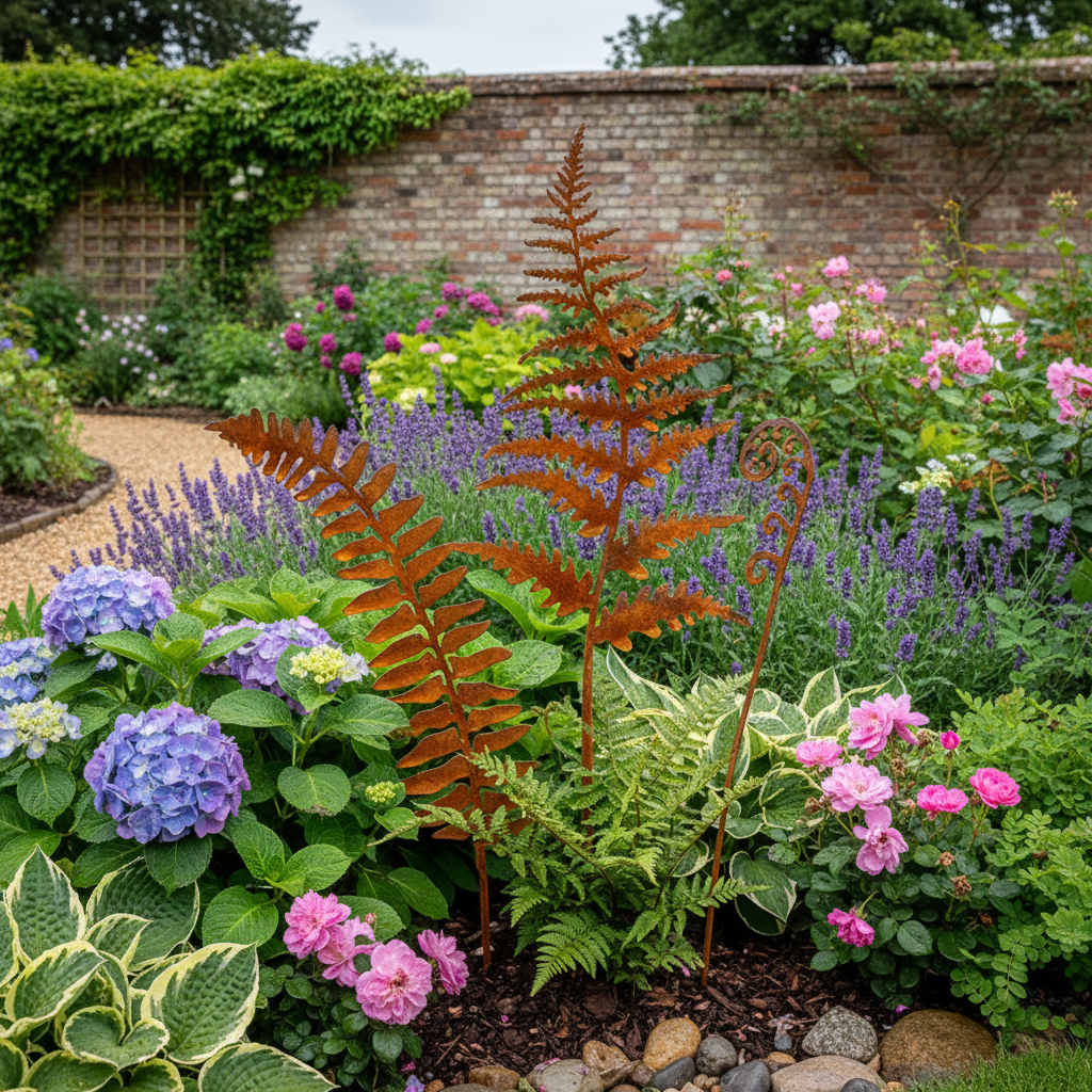 Metal Fern Leaf Garden Stake