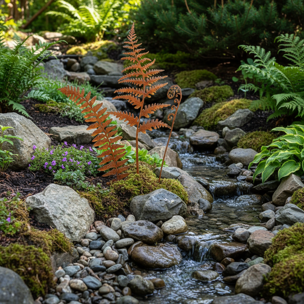 Metal Fern Leaf Garden Stake